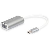 Digitus DA-70837 USB Type-C 1080P VGA Adaptörü Alüminyum Gövde, 20 cm Kablo Uzunluğu Yonga Seti: Vl1