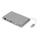 Digitus DA-70875 USB Type C To HDMI VGA Mini Dısplay Port 3x USB 3.0 1x USB Type C RJ45 Docking Station - Siyah