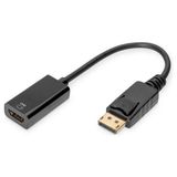 Digitus DB-340415-002-S Dısplay Port To HDMI Active Dönüştürücü Adaptör - Siyah