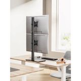 Digitus Dıgıtus 17”-34” Dikey Ikili Monitör Standı | 12KG x 2 Taşıma Kapasitesi | Vesa 75X75 / 100X100 - Siyah