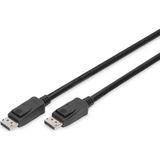 Digitus DisplayPort (DP) Bağlantı Kablosu, DP Erkek <-> DP Erkek, 2 metre, kilit mekanizmalı,