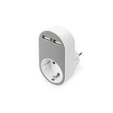 Digitus Evrensel Priz ve USB Yuvaya Sahip Şarj Adaptörü (2 x Usb-A) digitus Universal USB Plug-In Charger With 2 x Usb-A Sockets And Integrated Socket