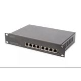 Dıgıtus Gigabit Ethernet Ağ Anahtarı - 10 İnç - 8 Bağlantı Noktası - L2+ Yönetilen - Vlan, Bağlantı Toplama Ve Bağlantı Noktası Kontrolü - Siyah