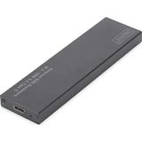 Digitus Harici M.2 SATA SSD Kutusu, Bağlantı arayüzü USB 3.1 Tip C, alüminyum gövde, siyah renk, çi