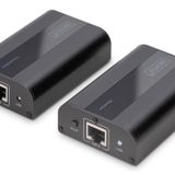 DIGITUS HDMI Extender - Ultra HD, 4K, 60Hz - Set (Verici/Alıcı) - 60 m'ye kadar menzil - Patch kablosu (Cat 6, Cat 6A, Cat 7) - siyah