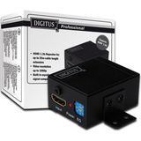 Digitus HDMI Sinyal Tekrarlayıcısı (HDMI Repeater), Çözünürlük: 1080p, Bantgenişliği: 2.25Gbps/225MHz, Kabine Monte Edilebilir, 40 metreDigitus HDMI Repeater