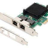 DIGITUS IO Kartı - PCIe - RJ45 Ağ Kartı - 2 Port - Gigabit Ethernet - 1 Gbit/s - PCI-Express
