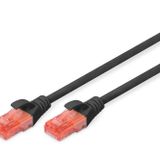 DIGITUS LAN Kablo Cat 6-10 m - RJ45 Ağ Kablosu - UTP Korumasız - Cat-6A & Cat-5e ile Uyumlu - Siyah