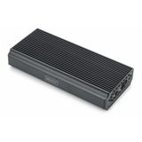 DIGITUS M.2 NVMe SSD Kasa – USB 4.0 – 40 Gbit/s – 8 TB'a kadar NVMe-SSD'ler için – 2230/2242/2260/2280 SSDs için – Aletsiz – Alüminyum gövde – Tak ve Çalıştır – Gri