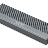 DIGITUS M.2 SSD muhafazası – USB 3.1 Gen2 Tip C – 10 Gbit/s'ye kadar – 8 TB'a kadar SATA ve NVMe-SSD'ler için – 2230/2242/2260/2280 SSDs için – aletsiz – alüminyum gövde – tak ve çalıştır – gri
