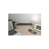 Digitus Ofis İçin 6 Prizli Çoklu Priz, 3 Adet Usb 2Xusb-A +1Xusb A, Açma/Kapama Şalteri, Alüminyum Gövde