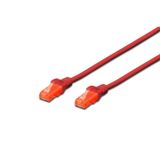 Digitus Patch Kablo, U-utp, Cat. 6, 0.5 Metre, Awg 26/7, Cu, Lszh, Kırmızı Renk