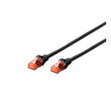 Digitus Patch Kablo, U-UTP, CAT. 6, 0.5 metre, AWG 26/7, Cu, LSZH, siyah renk