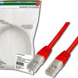 Digitus Patch Kablo, UTP, CAT. 5E, 15 metre, AWG 26/7, Kırmızı Renk, 3P sertifikalı