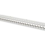 DIGITUS Patch Panel - Modüler - Keystone Modülleri için - 19 inç - 24 Port - Korumalı - Raf Montajı 1HE - V1 - Gri
