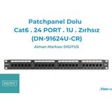 Digitus Patchpanel Dolu (E Patch Panel) . Cat6 . Zırhsız . 24 Port . RJ45 . 8P8C . Lsa . 1u . (DN-91624U-CR)