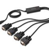 Digitus USB 2.0 <-> 4 x RS232 (Seri) Çevirici Kablosu, 1.5 metre