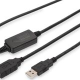 Digitus USB 2.0 Repeater / Uzatma Kablosu, USB A erkek / A dişi, 10 metre USB 2.0 A
