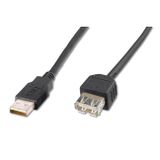 Digitus USB 2.0 Uzatma Kablosu 1.8 m Siyah