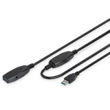 Digitus USB 2.0 Uzatma Kablosu 10 m Siyah