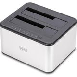 DIGITUS USB 3.0 dual SATA HDD docking station 2.53.5 (SATA Docking Station USB 3.0, 2-port, 2.5 /3.5 SSD/HDD, clone fun