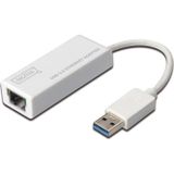 Digitus USB 3.0 Gigabit Ethernet Adaptörü, 1 x 10/100/1000 RJ45 Dişi Yuva, USB-A Erkek Konnektör<