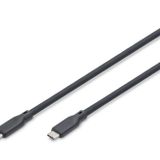 DIGITUS USB 3.2 Gen1 bağlantı kablosu - 2 m - USB Tip C - USB Tip C - 5 Gbit/s - 100 W güç kaynağı - esnek silikon kablo - siyah - iPad, iPhone, Android akıllı telefonlar, tabletler, dizüstü