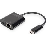 Digitus USB Tip C Gigabit Ethernet Adaptörü<br>Giriş: 1 x 10/100/1000 port<br>Çıkış: 1 x