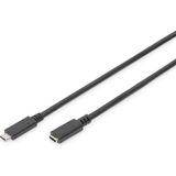 Digitus USB Type-C Uzatma Kablosu - Siyah