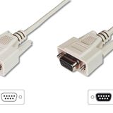 Digitus Veri İletim/Seri Uzatma Kablosu, D-Sub 9 Erkek / D-Sub 9 Dişi, 10 metre, Seri, AWG28, tek ka