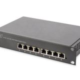 Digitus Yönetilemeyen 8 port 1000Base-T Gigabit Switch, Masaüstü Tip, 10-Inch Duvar Kabinetleri için