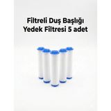 Dihamer Filtreli Duş Başlığı Yedek Filtresi 5 Adet - Su Arıtmalı Pamuk Filtre - Çok Renkli