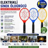 Dihamer Sinekleri Anında Yok Eden Şarjlı Elektrikli Raket | Yüksek Voltaj | Güvenli Izgara | Kablosuz Böcek Avcısı