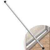 DIIG Sürgülü Kapı Güvenlik Çubuğu, 45-128 cm Ayarlanabilir Kilitleme Penceresi Kauçuk Uçlu Güvenlik Çubuğu, Çap 1 "Ev Dairesi için Pencere Güvenlik Çubuğu (Beyaz)