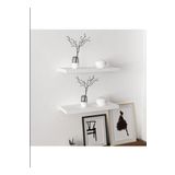 DİİZY HOME Beyaz Duvar Rafı Gizli Raf Uçan Raf (40-40)