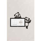 Diji Wood Panda Dekor Çocuk Odası Priz Çerçevesi