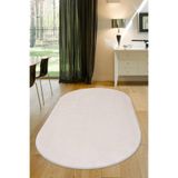 Dijidekor Açık Vizon Oval Post Peluş Dokuma Halı Salon Halısı Ebat, VİZON, 150x233