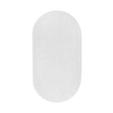 DijiDekor Beyaz Oval Post Dokuma Halı Peluş Yumuşacık Kaymaz Antibakteriyel 100X150