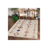 Dijidekor Halı Çok Renkli Iskandinav Saçaklı Kaymaz Kesme Ince Yolluk Kilim Salon Halısı Modelleri, K0440 Saçaksız, 140x200