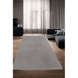 Dijidekor Halı Cool Gri Pramit Kaymaz Yıkanabilir Yolluk Kilim Salon Halısı Modelleri, PRAMİT-GRİ-SAÇAKSIZ, 140x200