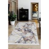 Dijidekor Halı Gold Kristal Yıkanabilir Saçaklı Kare Kesme Ince Yolluk Kilim Salon Halısı Modelleri, 100x150