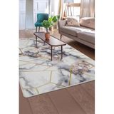 Dijidekor Halı Gold Kristal Yıkanabilir Saçaksız Kare Kesme Ince Yolluk Kilim Salon Halısı Modeli, 60x250