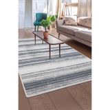Dijidekor Halı Gri 9026 Cool Yıkanabilir Saçaksız Kesme Ince Yolluk Kilim Salon Halısı Modelleri, 140x200