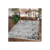 Dijidekor Halı Gri Bm004gr Yıkanabilir Saçaklı Ince Yolluk Kilim Salon Halısı Modelleri, 140x200