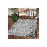 Dijidekor Halı Gri Bm004gr Yıkanabilir Saçaksız Ince Yolluk Kilim Salon Halısı Modelleri, Lacivert, 140x200
