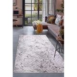 Dijidekor Halı Gri Cool Karo Yıkanabilir Saçaksız Kesme Ince Yolluk Kilim Salon Halısı Modelleri, GRİ-SAÇAKSIZ, 140x200