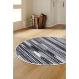 Dijidekor Halı Gri Cool Köln Yıkanabilir Yuvarlak Kesme Ince Yolluk Kilim Salon Halısı Modelleri, 150x150