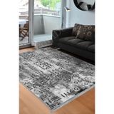 Dijidekor Halı Gri Iskandinav Yıkanabilir Saçaklı Delüxe Kesme Yolluk Kilim Salon Halısı Modelleri, İSKANGRİ 140x200