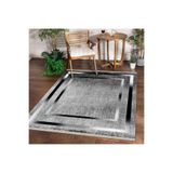 Dijidekor Halı Gri K0460 Yıkanabilir Saçaklı Ince Yolluk Kilim Salon Halısı Modelleri, 140x200