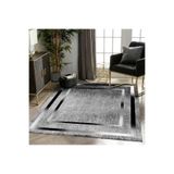 Dijidekor Halı Gri K0460 Yıkanabilir Saçaksız Ince Yolluk Kilim Salon Halısı Modelleri, 140x200